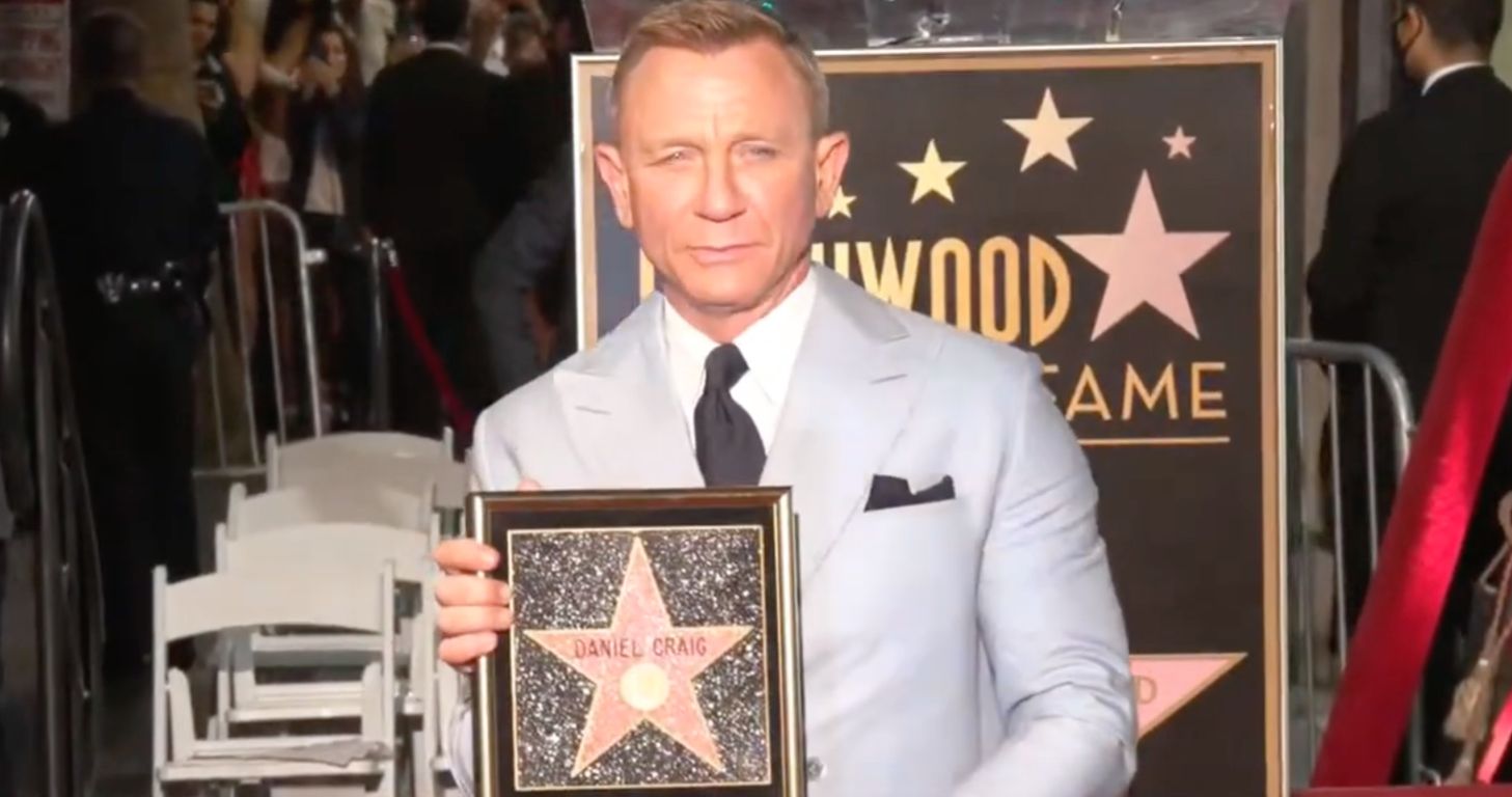 Watch Daniel Craig Get His Hollywood Walk of Fame Star Ahead of No Time to Die Release