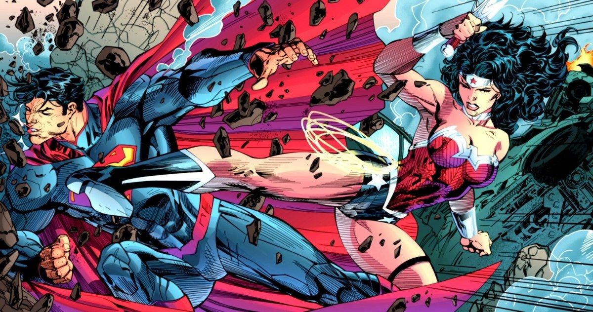 Superman Vs Wonder Woman in George Miller's Justice League Art