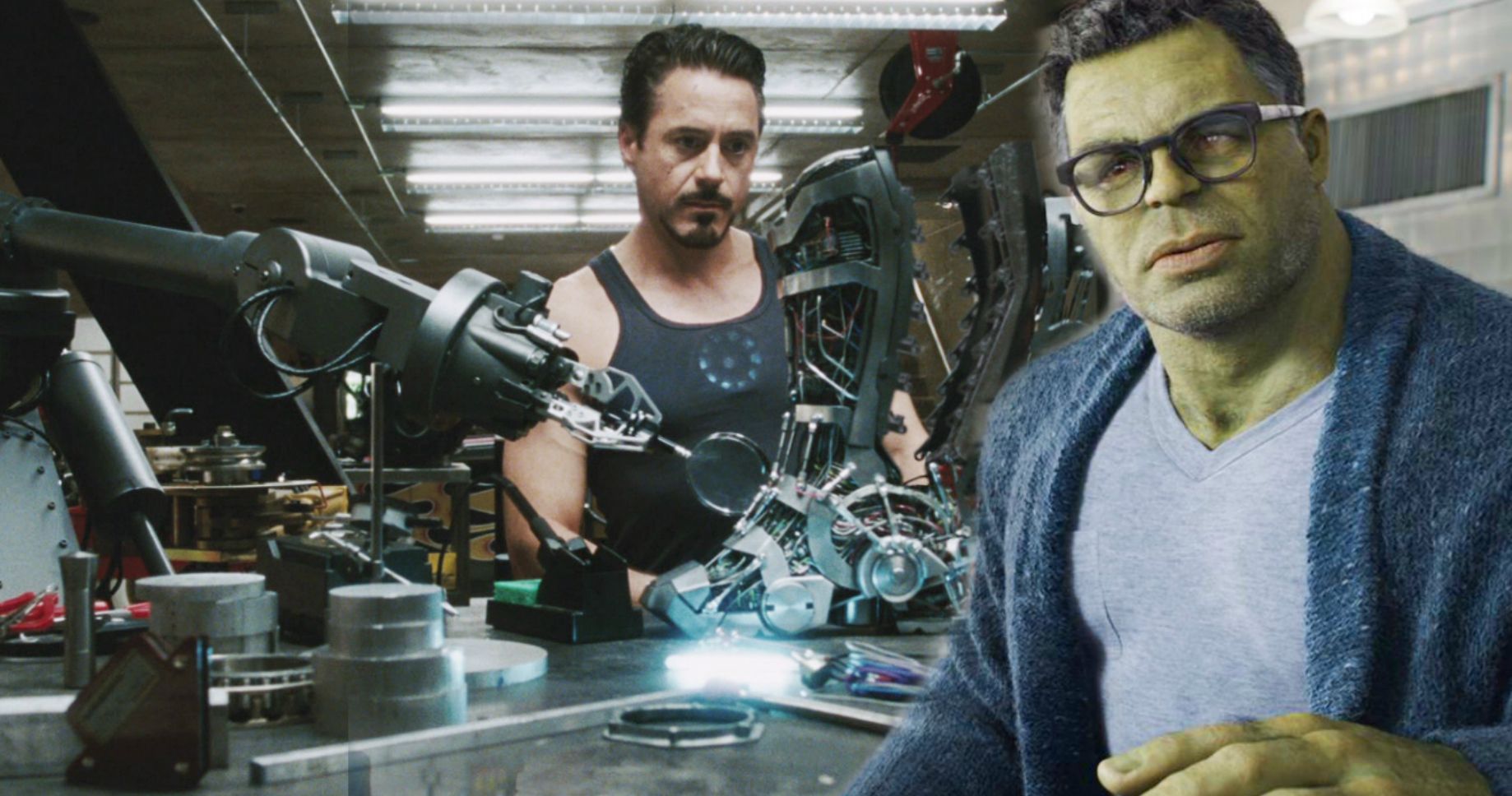 Smart Hulk and Tony Stark's Dum-E Team-Up in Avengers: Endgame Deleted Scene Image