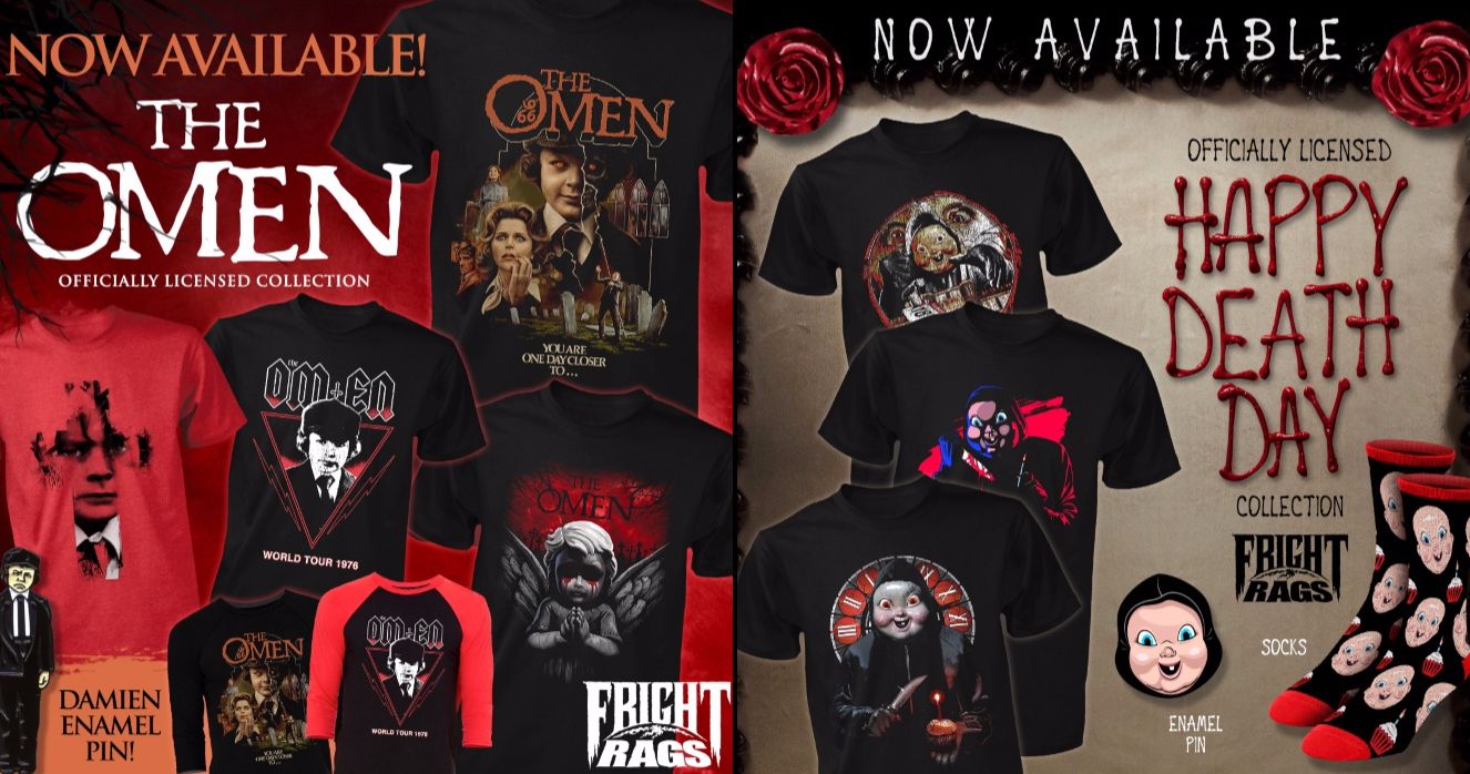 Happy Death Day, The Omen &amp; Hammer Films Get New Fright-Rags Merch