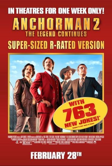 Anchorman 2: The Legend Continues Super Sized R Rated Version Poster