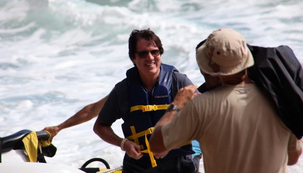 Director Rob Marshall arrives the first day of shooting
