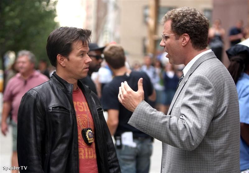 Mark Wahlberg and Will Ferrell on the set