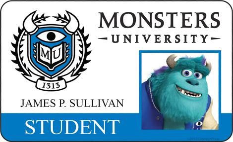 Monsters University Meet the Students ID Card 2