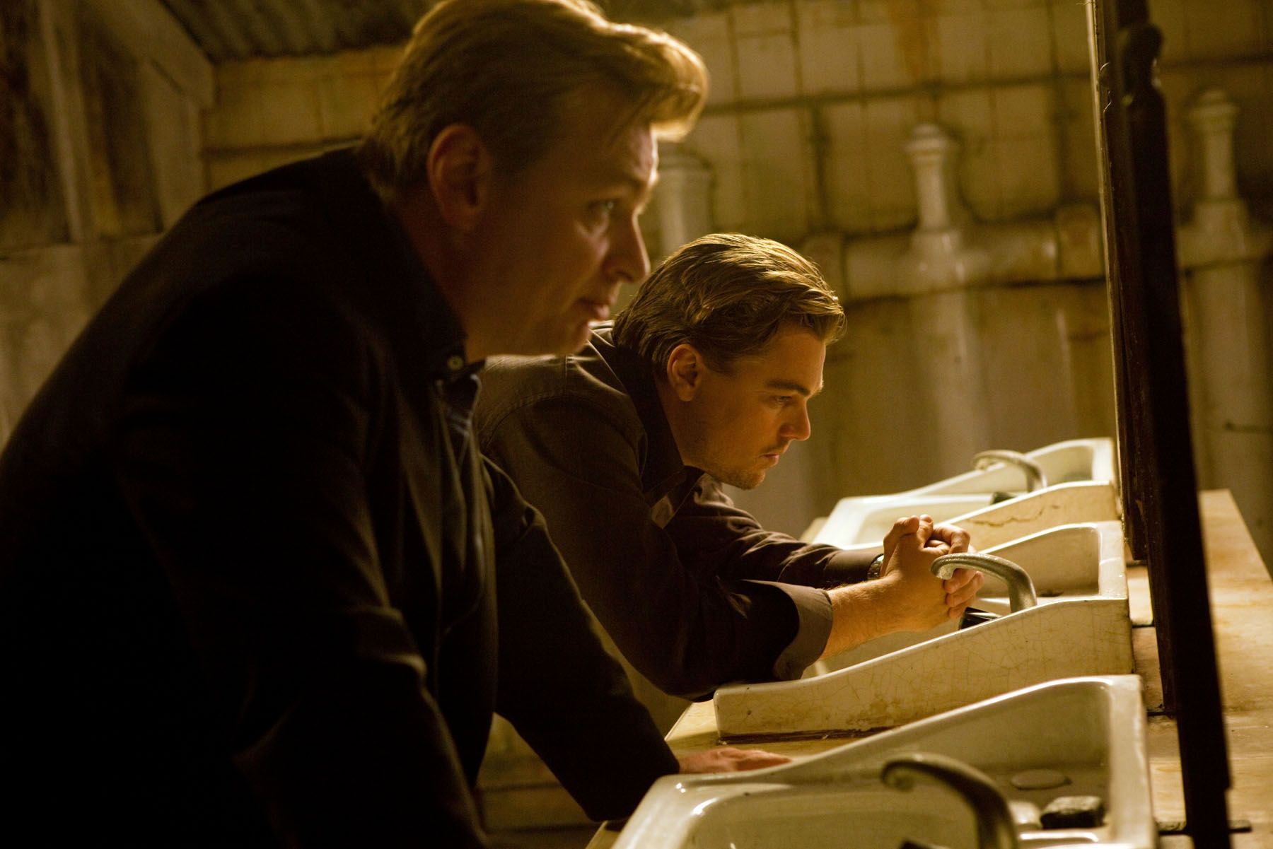 Leonardo DiCaprio and Christopher Nolan