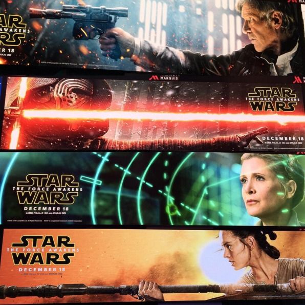 Star Wars 7 Banners Han Solo Princess Leia