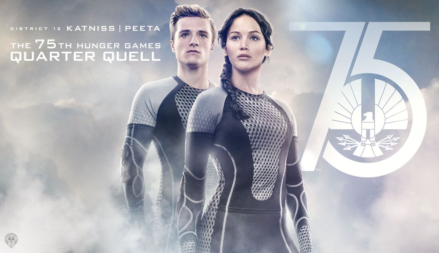 The Hunger Games Catching Fire Peeta and Katniss Banner