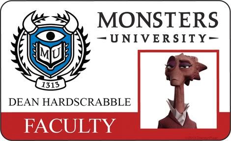 Monsters University Meet the Students ID Card 9