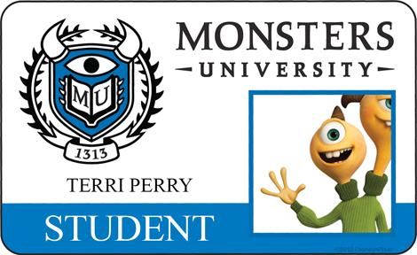 Monsters University Meet the Students ID Card 4