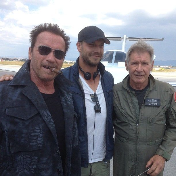 The Expendables 3 Arnold Schwarzenegger and Harrison Ford Photo