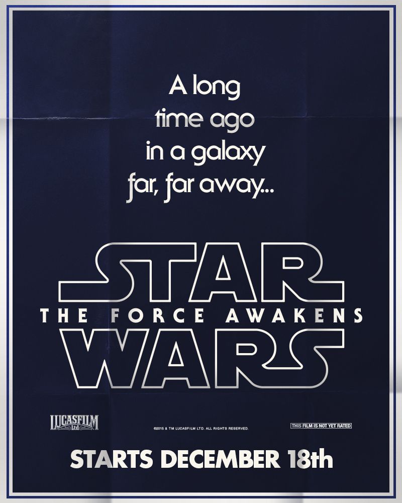 Star Wars The Force Awakens Retro Poster 3