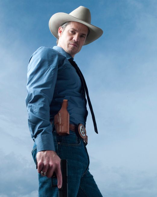 Timothy Olyphant stars as Raylan GivensWe followed up by asking Jeremy Davies if there was any research in particular that he did that helped him prepare for this role. No, I've been a fierce fan of {33}'s since I was born. That alone is fantastic, I feel like his DNA is deep inside me. I grew up without television, I guess that's blasphemous to say now, so I read far too much, and certainly revered {34} for a long time. That certainly helped, the actor confessed. I think what I'm getting at is 