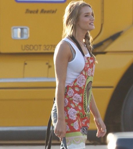 Rose Huntington-Whitley on set of Transformers 3 #3