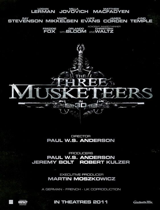 The Three Musketeers 3D Poster