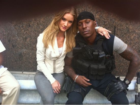 Tyrese Gibson and Rosie Huntington-Whiteley in Transformers 3