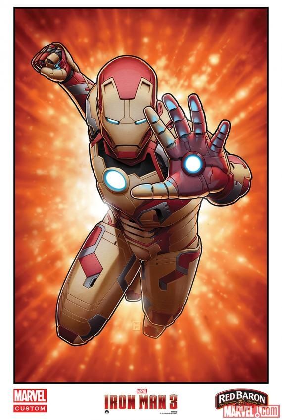 Iron Man 3 Comic Art Poster 2