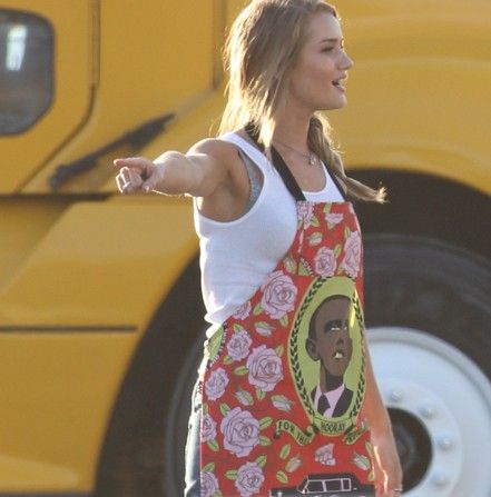 Rose Huntington-Whitley on set of Transformers 3 #2