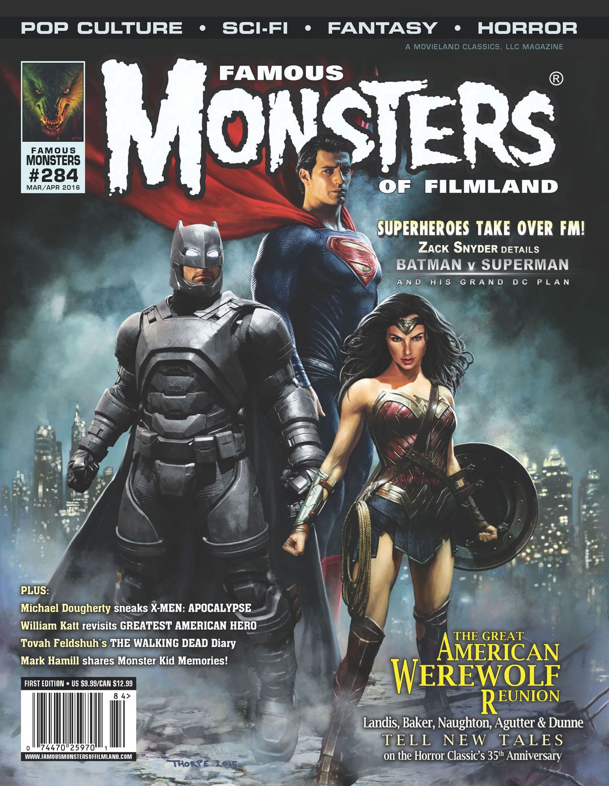 Batman v Superman Famous Monsters of Filmland Magazine Cover