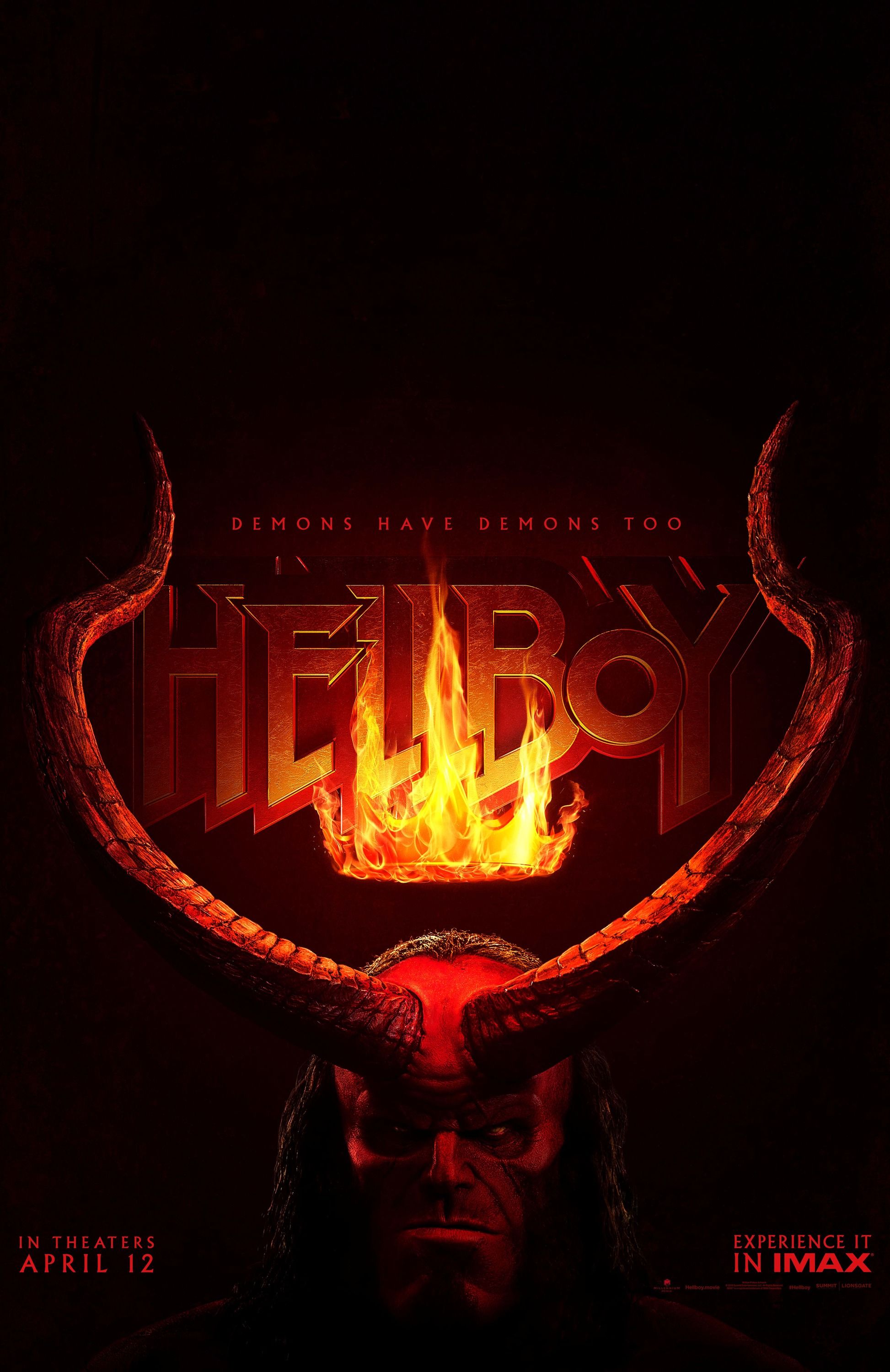 Hellboy Motion Poster Shows Big Red in the Fiery Depths of Hell