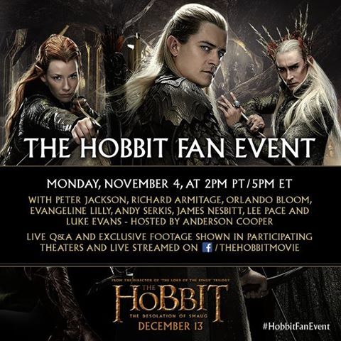 The Hobbit: The Desolation of Smaug Fan Event Poster