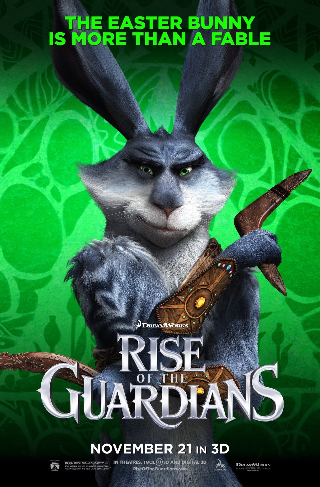 Rise of the Guardians Bunnymund Character Poster