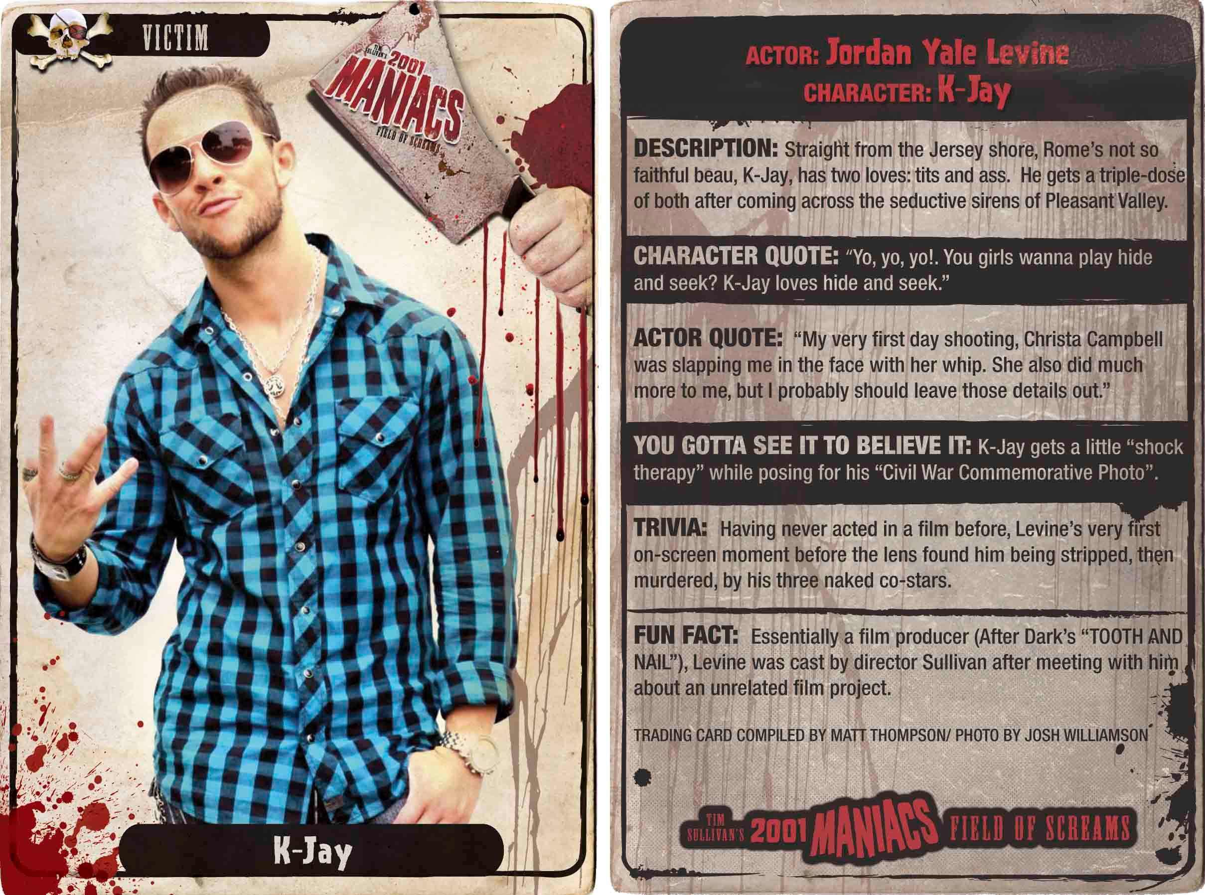 Maniacs Field Of Screams Victims Trading Cards Exclusive