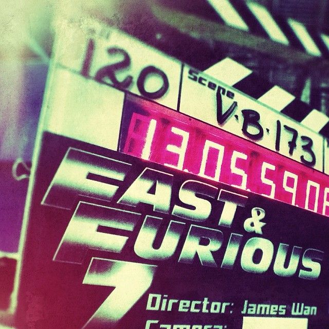 James Wan Fast and Furious 7 set photo
