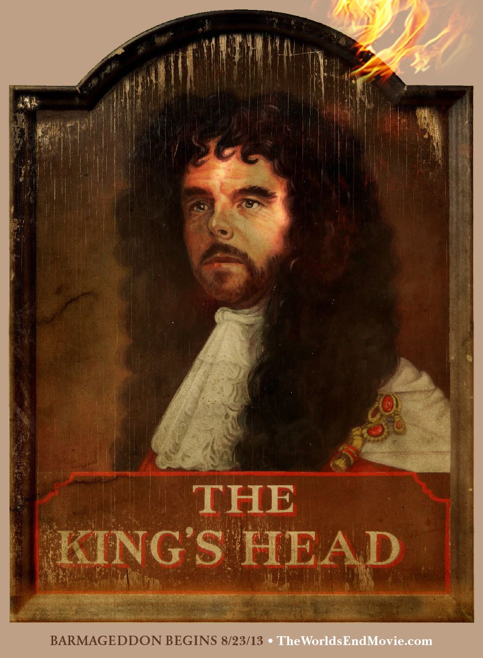 The King's Head The World's End Bar Sign Poster