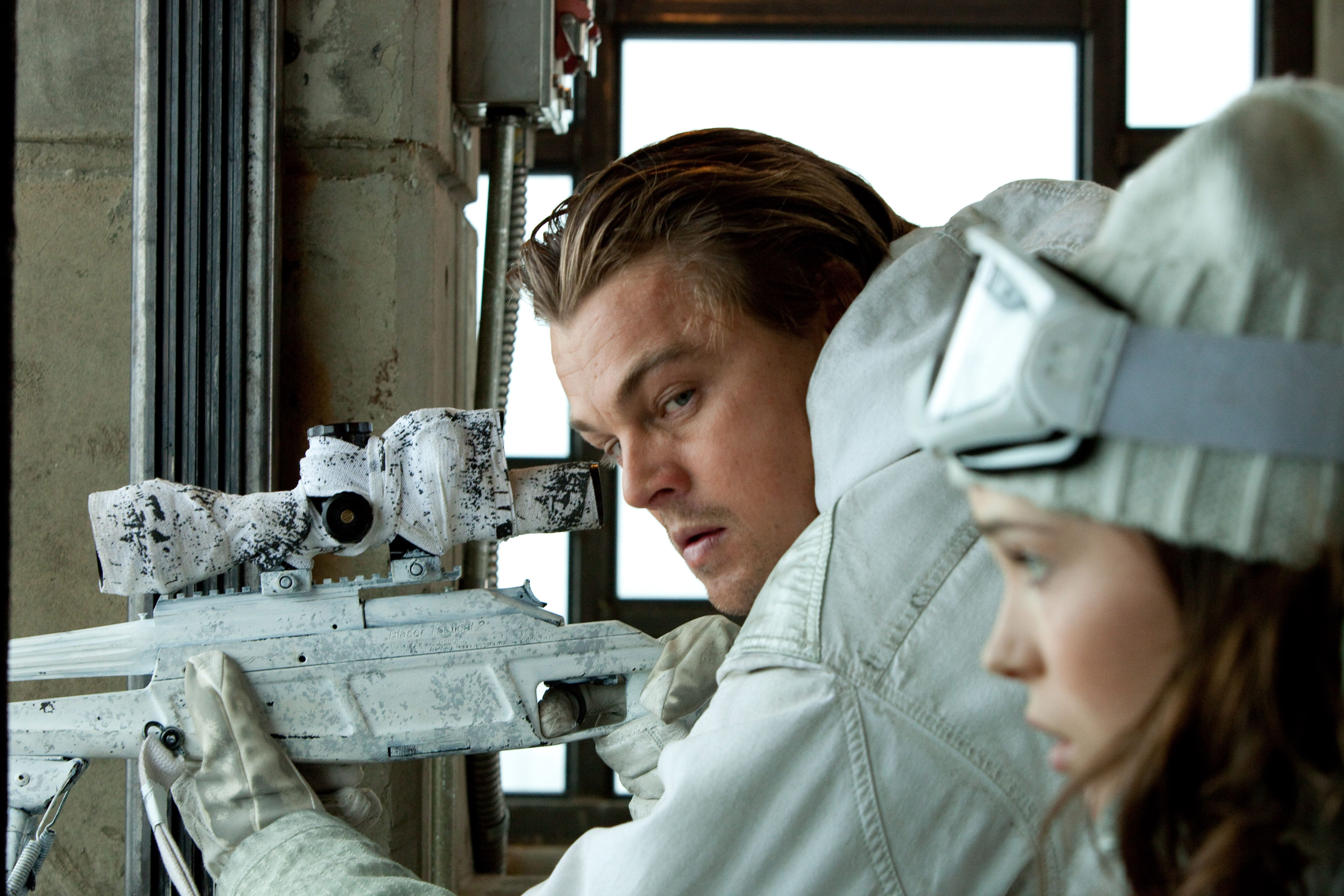Leonardo DiCaprio as Cobb and Ellen Page as Ariadne