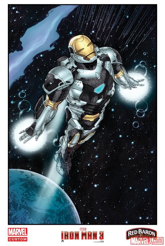 Iron Man 3 Comic Art Poster 3