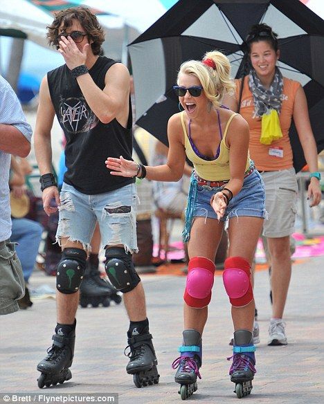 Julianne Hough on the set of Rock of Ages #4