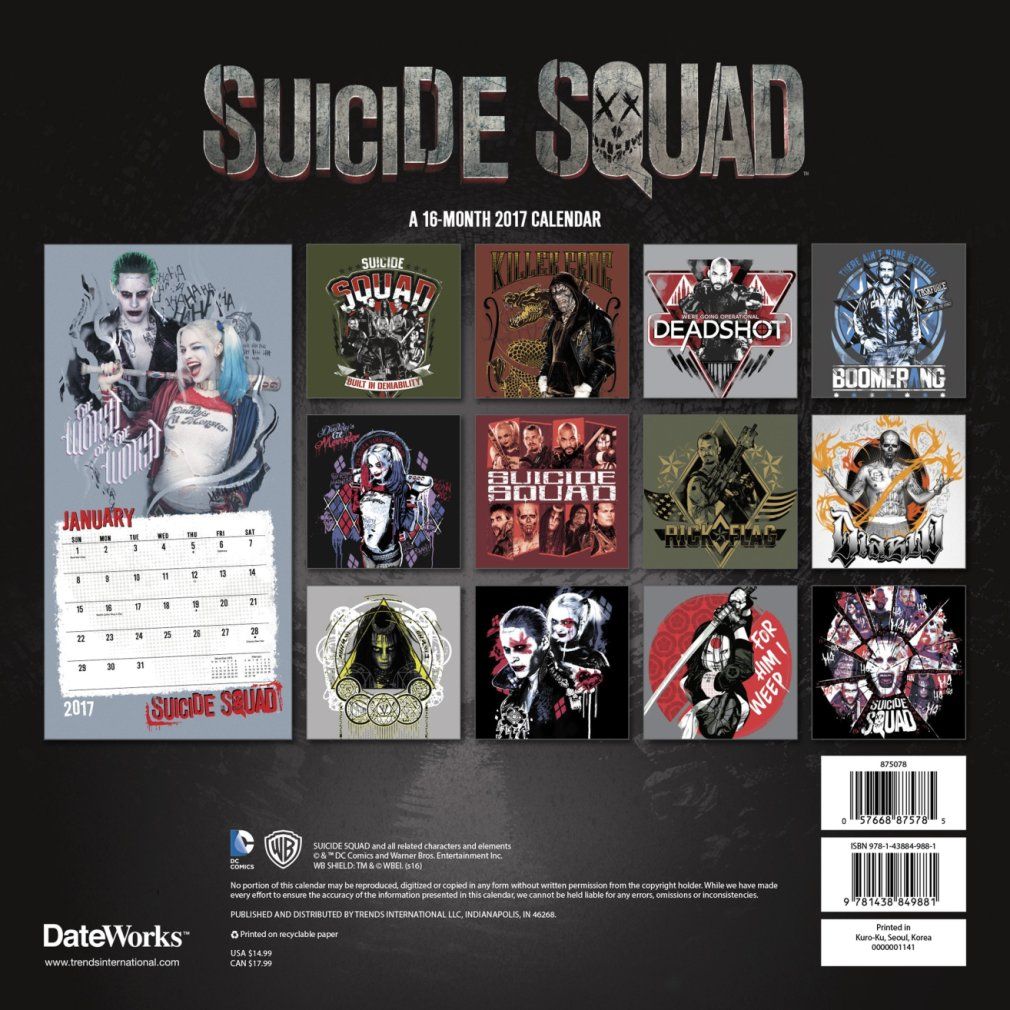 Suicide Squad Calendar photo #2