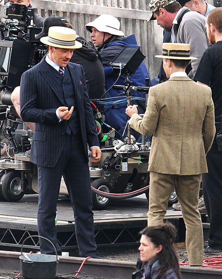 Tobey Maguire and Joel Edgerton on The Great Gatsby Set #6