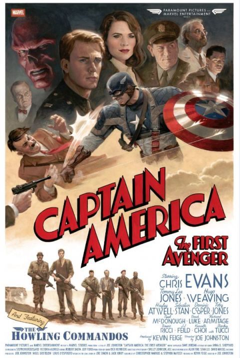 Captain America: The First Avenger cast and Crew Poster