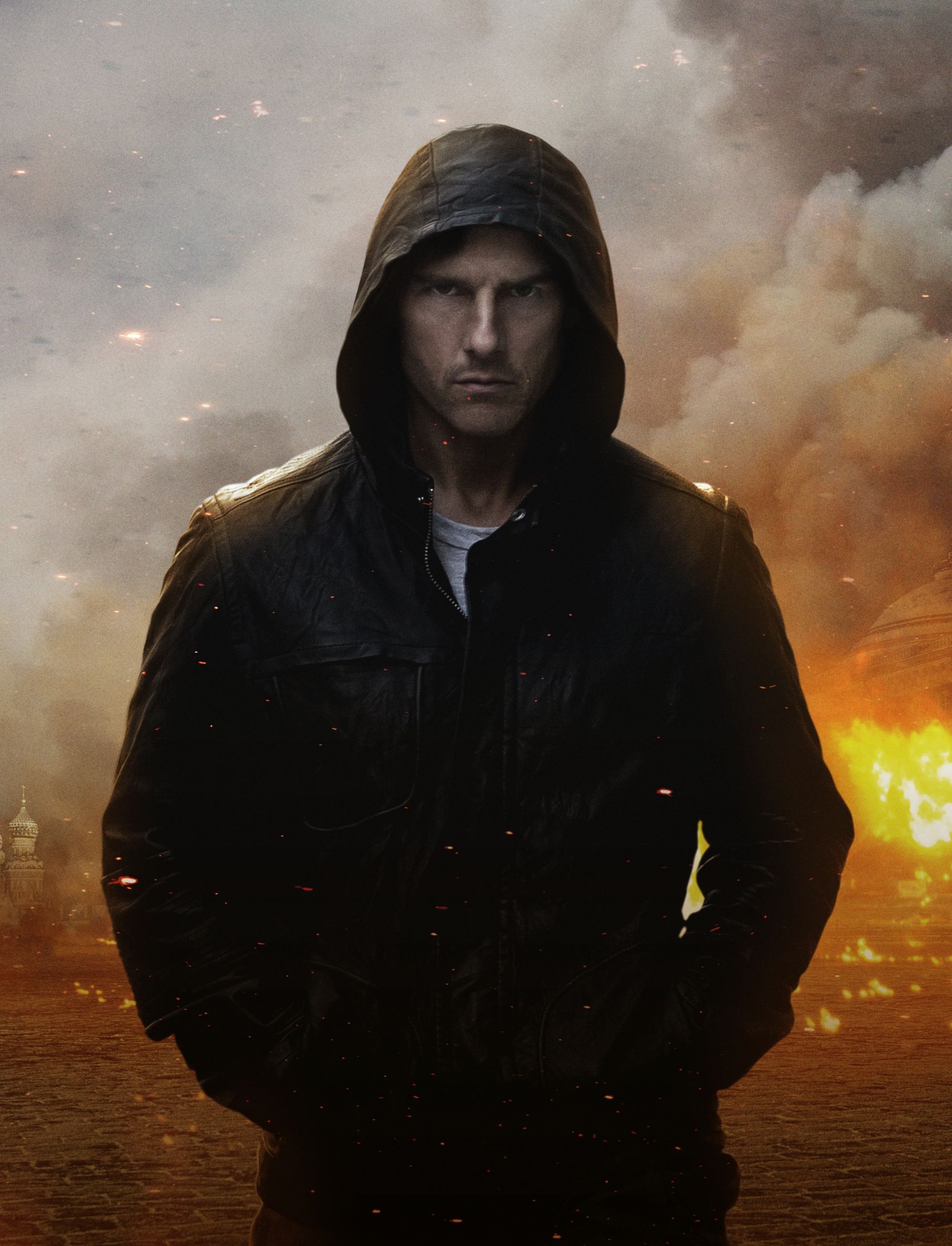 Tom Cruise as Ethan Hunt in Mission: Impossible Ghost Protocol