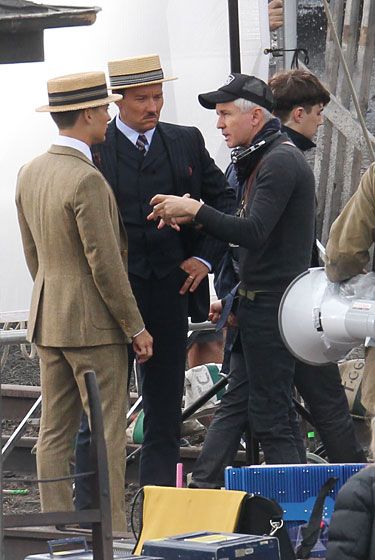 Tobey Maguire and Joel Edgerton on The Great Gatsby Set #2
