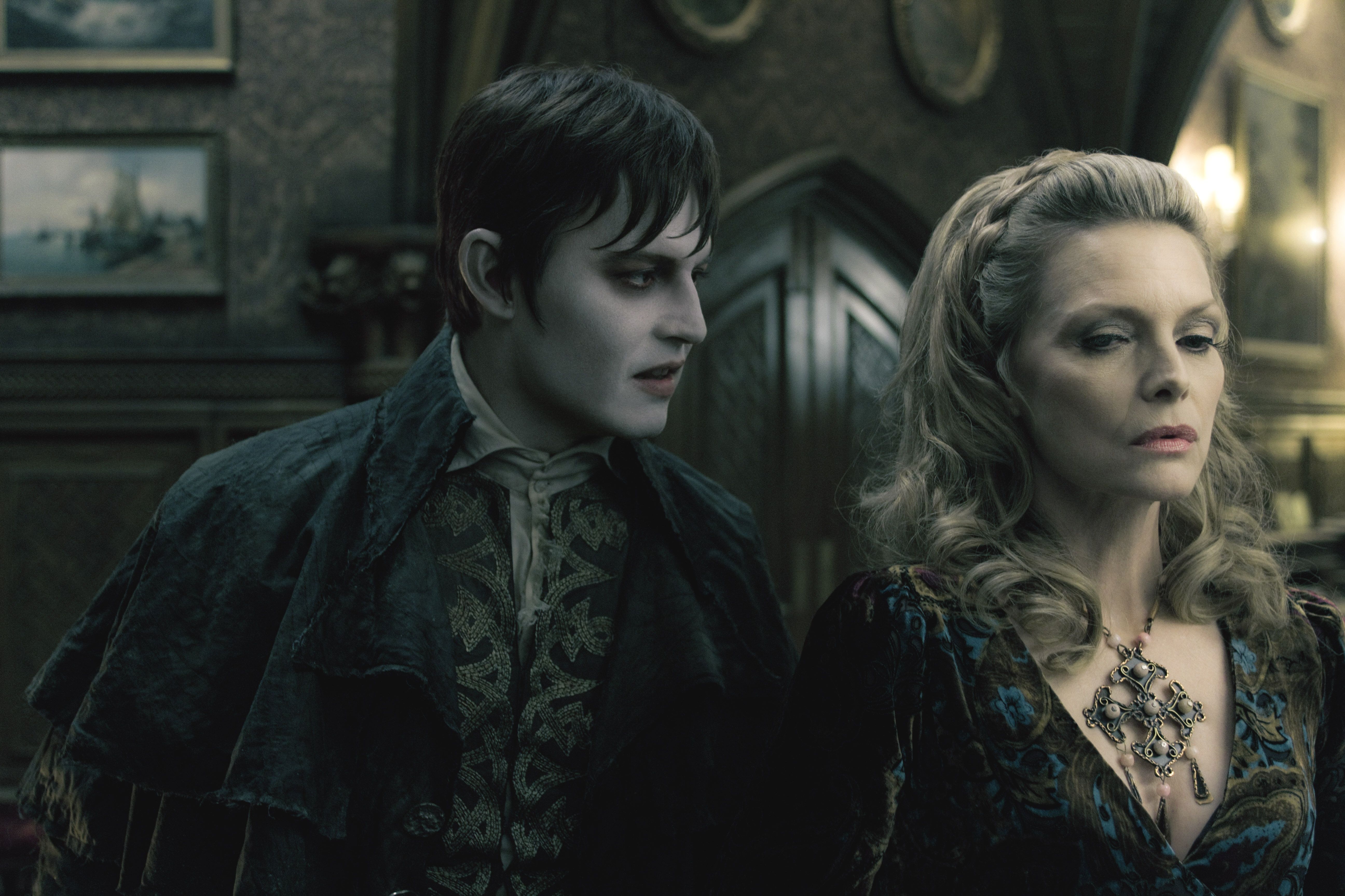 Johnny Depp and Michelle Pfieffer in Dark Shadows