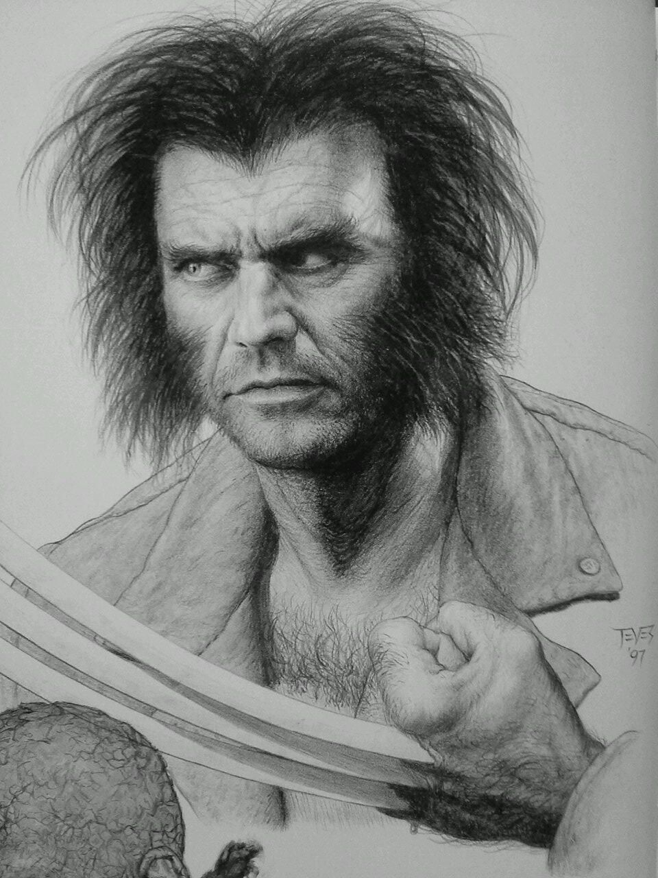 X-Men Concept Art with Mel Gibson as Wolverine