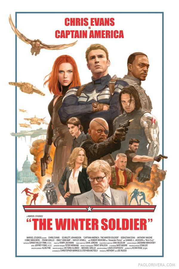 Captain America: The Winter Soldier Paolo Rivera Poster