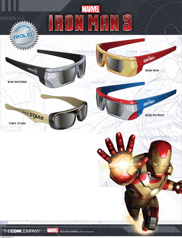 Iron Man 3 Real D 3D glasses photo