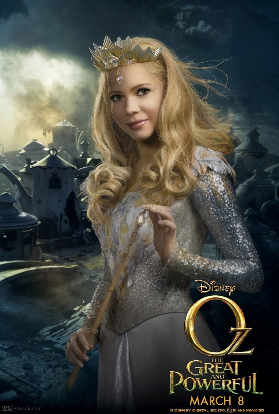 Oz the Great and Powerful Glinda the Good Witch Poster with Michelle Williams