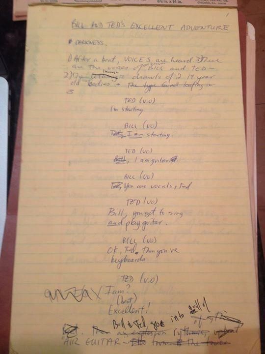 Bill and Ted Original Notes