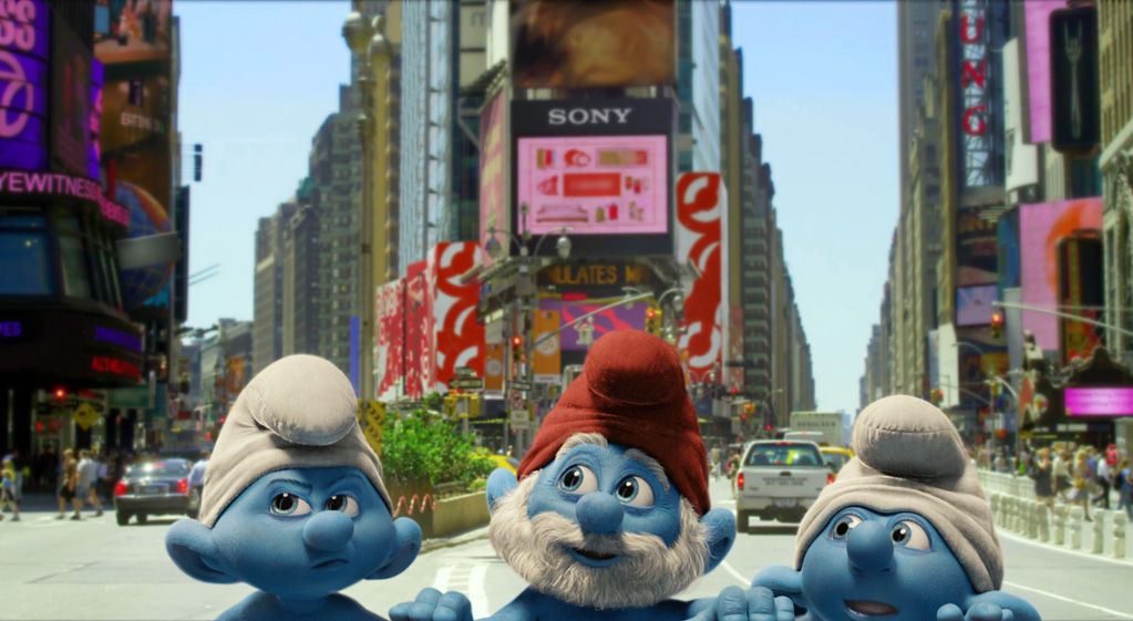 Grouchy, Papa and Clumsy of The Smurfs