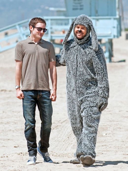 Elijah Wood and actor Jason Gann on the set of Wilfred #1