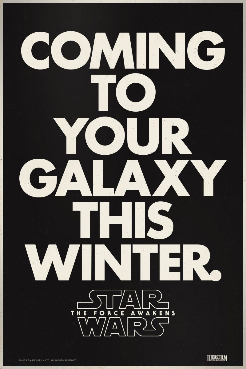 Star Wars The Force Awakens Retro Poster 2