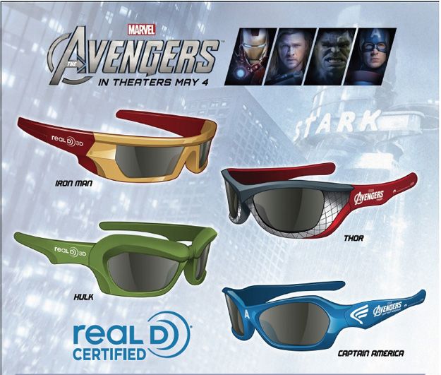 The Avengers 3D Glasses