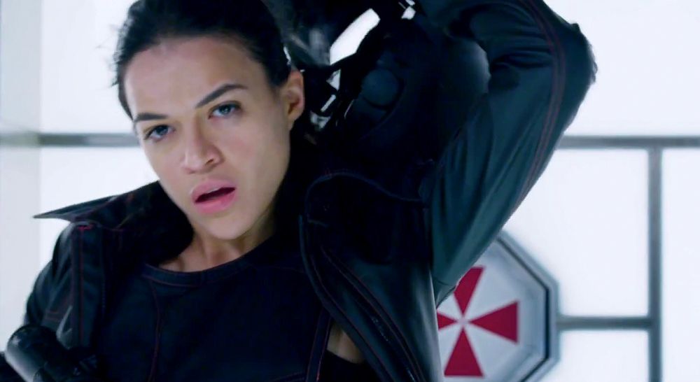 Michelle Rodriguez returns as Rain Ocampo in Resident Evil: Retribution{99} Like I said, the camera work for 3D is very aggressive. The action is just different for a Resident Evil movie anyway. It's not different from the games. Like I said, we have taken a lot of inspiration from action sequences in the games. But to do car chases in 3D with cars, motorbikes, because the Las Plagas undead can obviously use weaponry, that is a whole new aspect that hasn't been in the movie franchise before. So 
