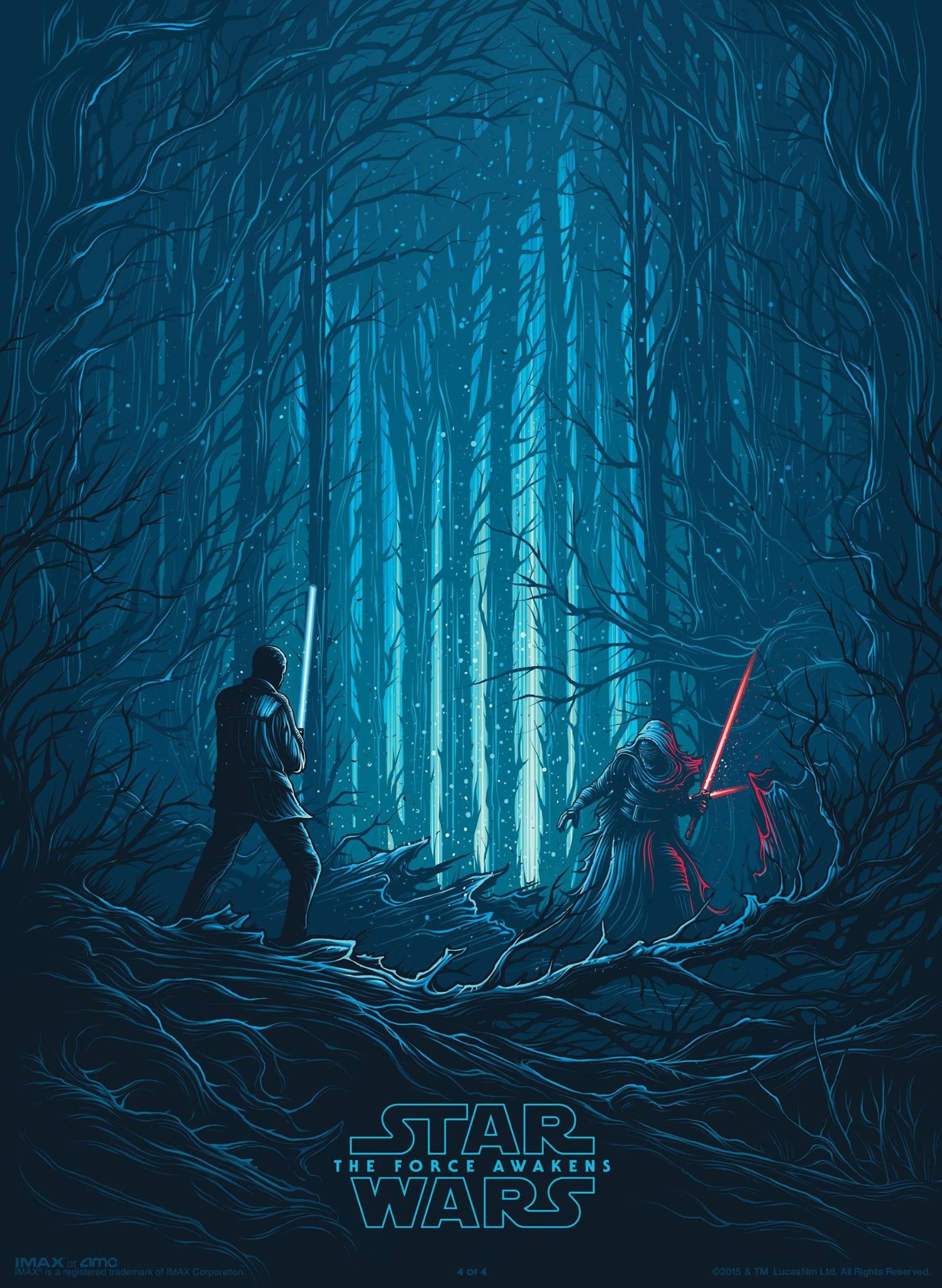 Star Wars: The Force Awakens Finn Kylo Ren IMAX Poster 1
