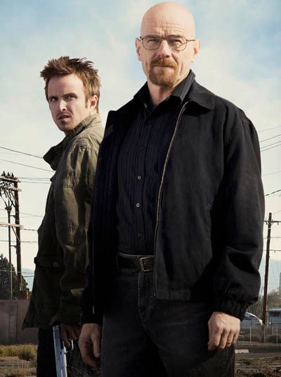 Walter White (Bryan Cranston) and Jesse Pinkman (Aaron Paul){58} And it will all end just like this. {59} is killed off the show. (Laughs) This gives you a very good indication of the way things are going to go for him.