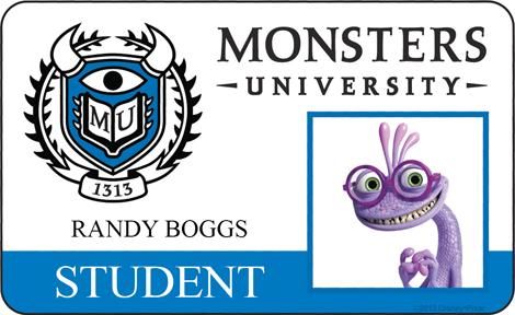 Monsters University Meet the Students ID Card 7